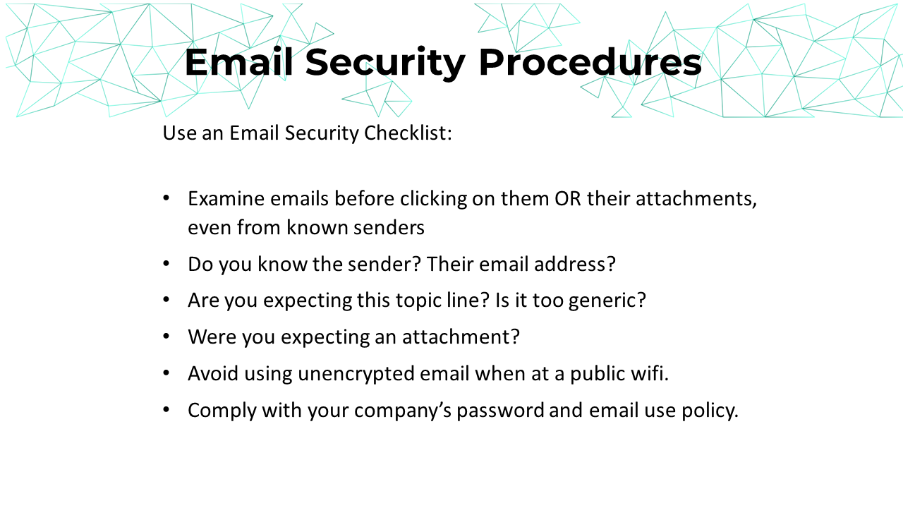 email procedures